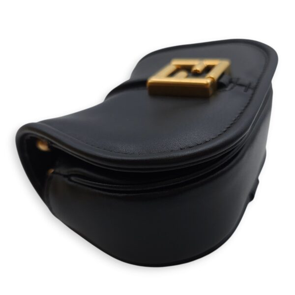 C’mon Nano 13x9x4cm Black Belt Bag in Calfskin, Gold hardware - Image 9