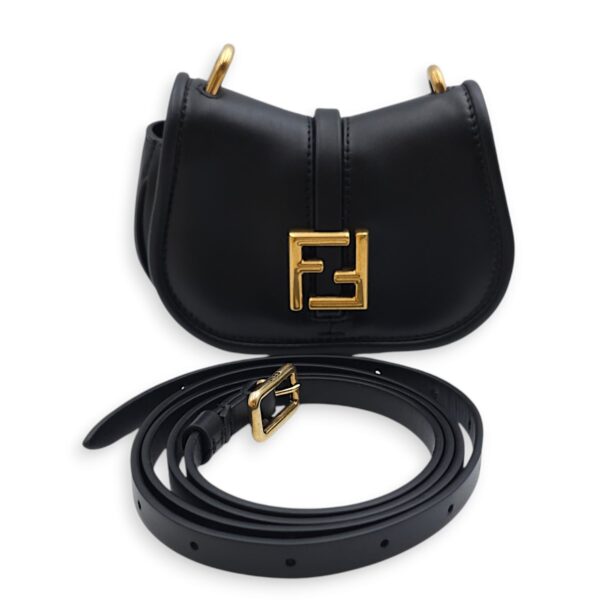 C’mon Nano 13x9x4cm Black Belt Bag in Calfskin, Gold hardware - Image 16