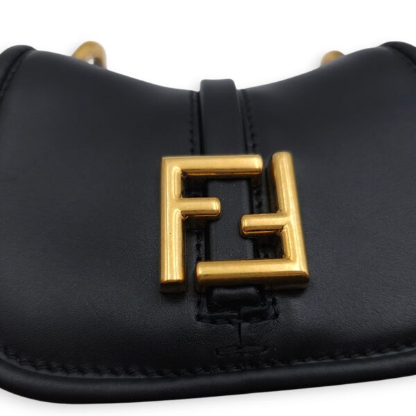 C’mon Nano 13x9x4cm Black Belt Bag in Calfskin, Gold hardware - Image 13