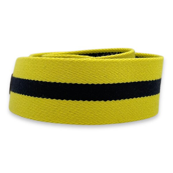Amozone Nata/Noir/Jaune Strap in Toile/Epsom, Gold hardware - Image 3