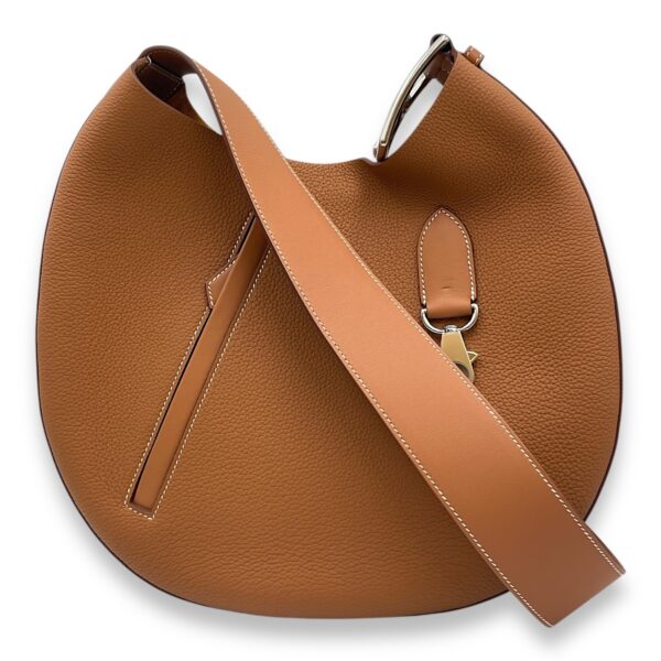 Acorn Bag Brown in Togo/Swift, Palladium hardware - Image 8