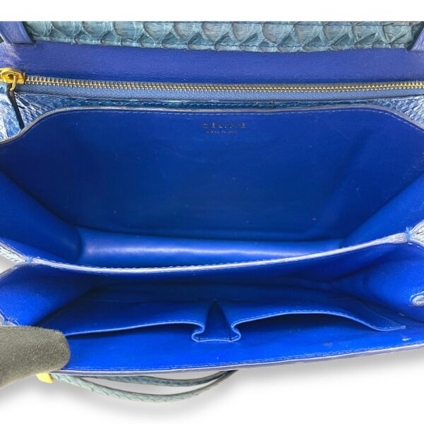 Box Medium Cobalt Shoulder Bag in Python Leather, Gold hardware - Image 13