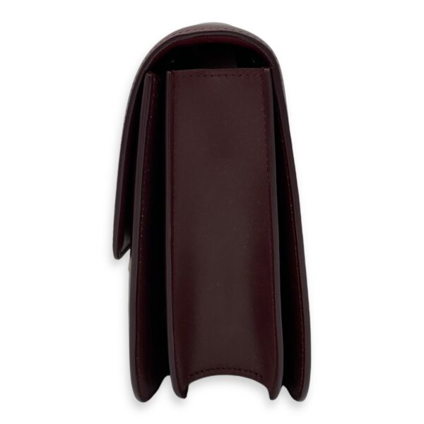 Box Medium Red Shoulder Bag in Calfskin, Brushed Gold hardware - Image 4