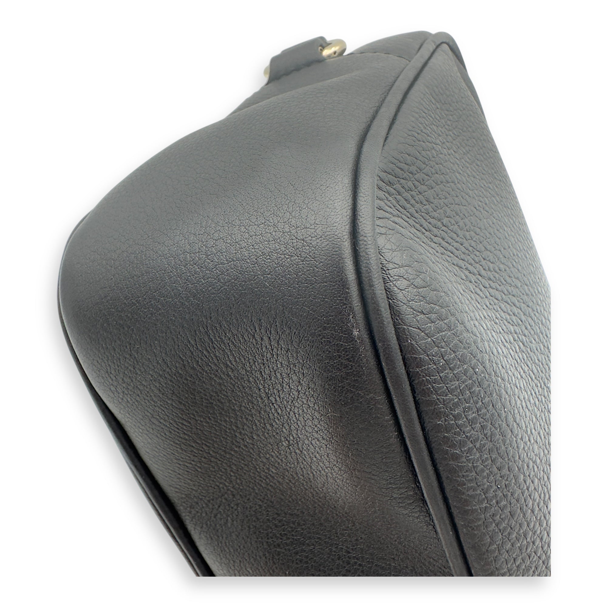 Soho Crossbody Bag Black in Calfskin, Gold hardware - Image 10