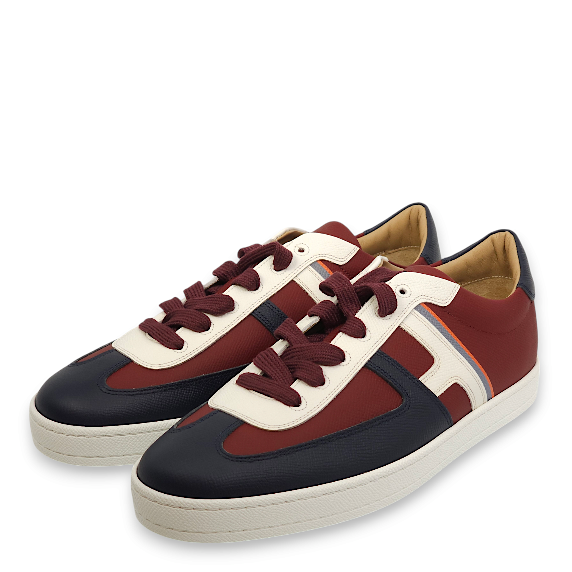 Boomerang 42 Rouge H/Bleu/Blanc Sneakers in Epsom - Image 3