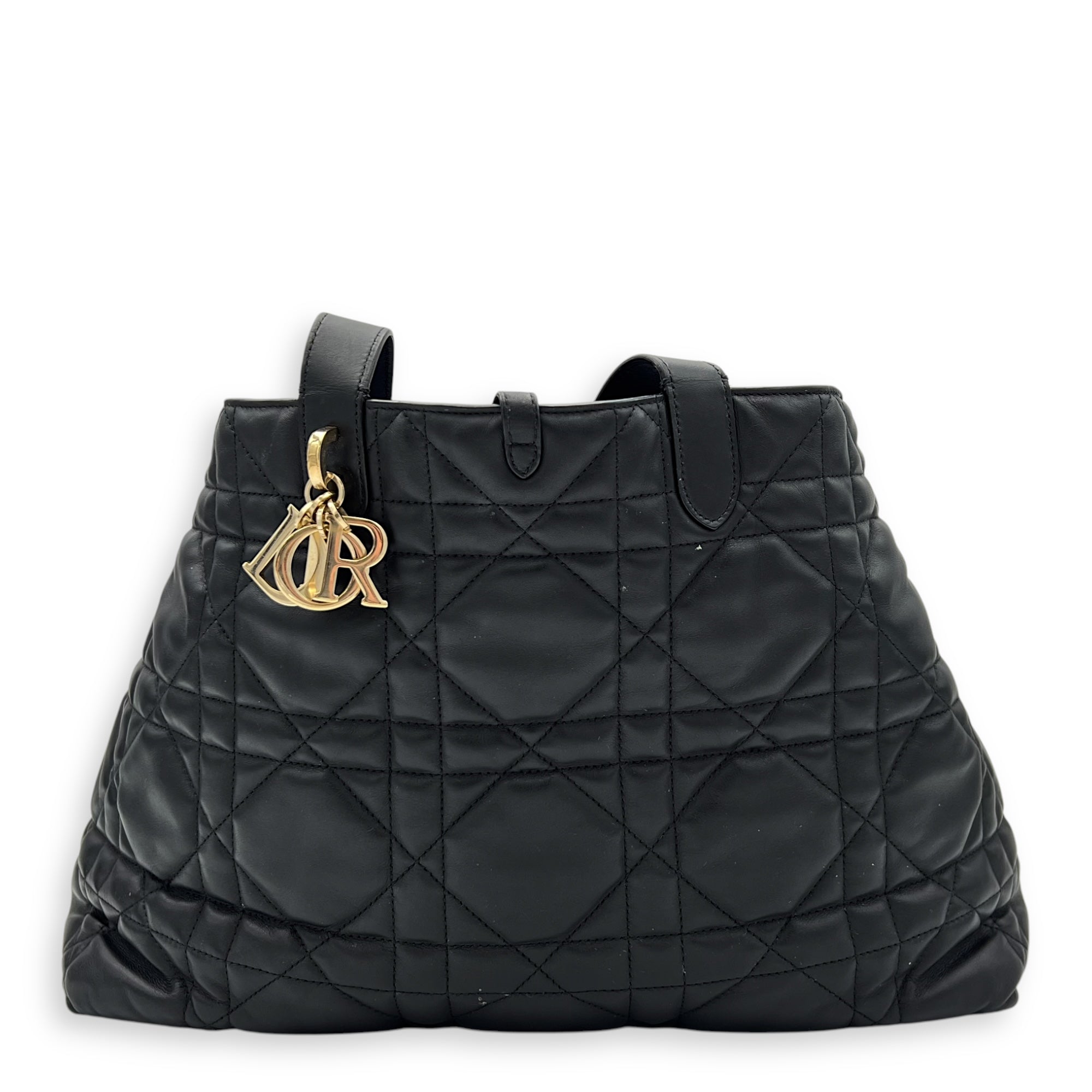 Toujours Top Handle Bag Large Black in Lambskin, Gold hardware