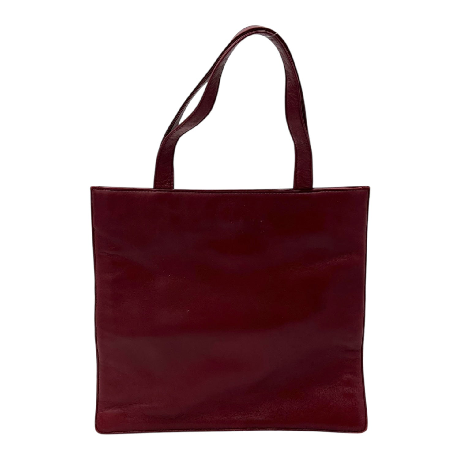 Anagram Tote Bag Red in Lambskin, Gold hardware - Image 3