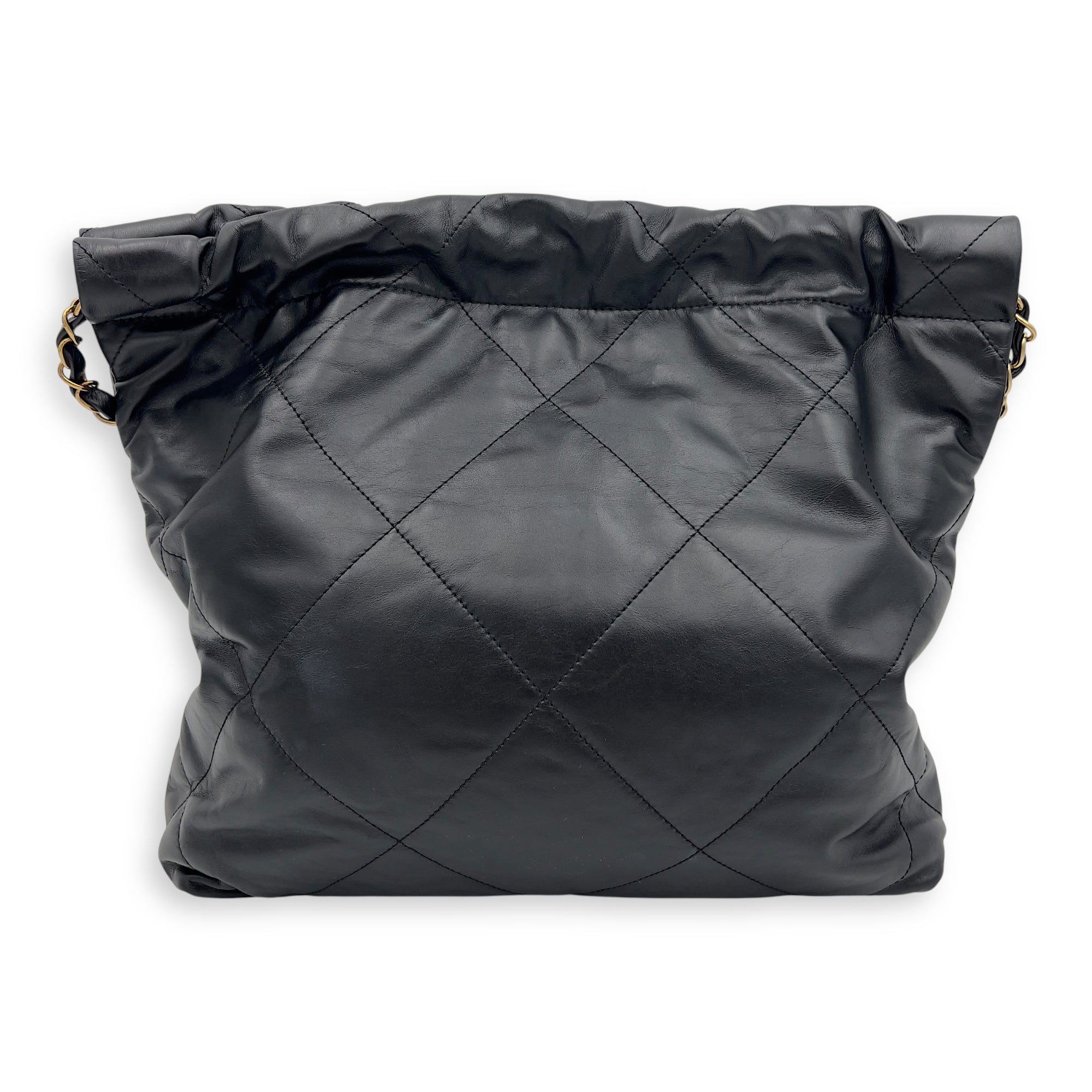 22 Tote Shoulder Bag Small Black in Calfskin, Gold hardware - Image 3
