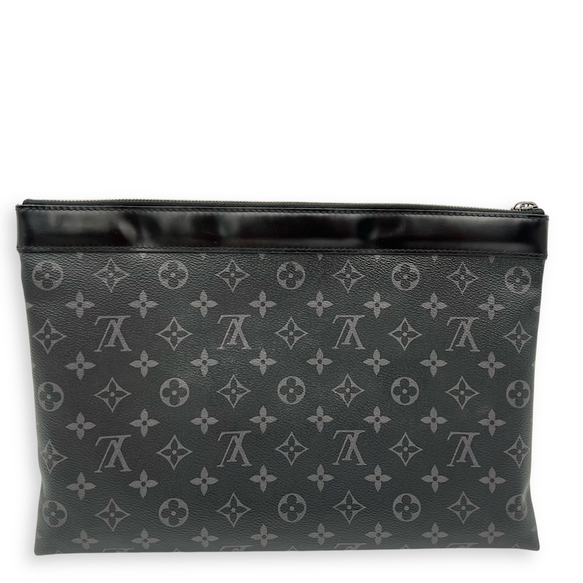 Discovery Pouch Grey in Monogram Coated Canvas, Silver hardware - Image 3