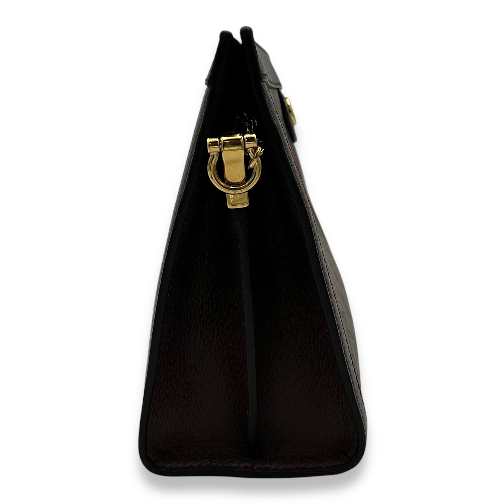 Ophidia Shoulder Bag Brown in Coated Canvas, Gold hardware - Image 4