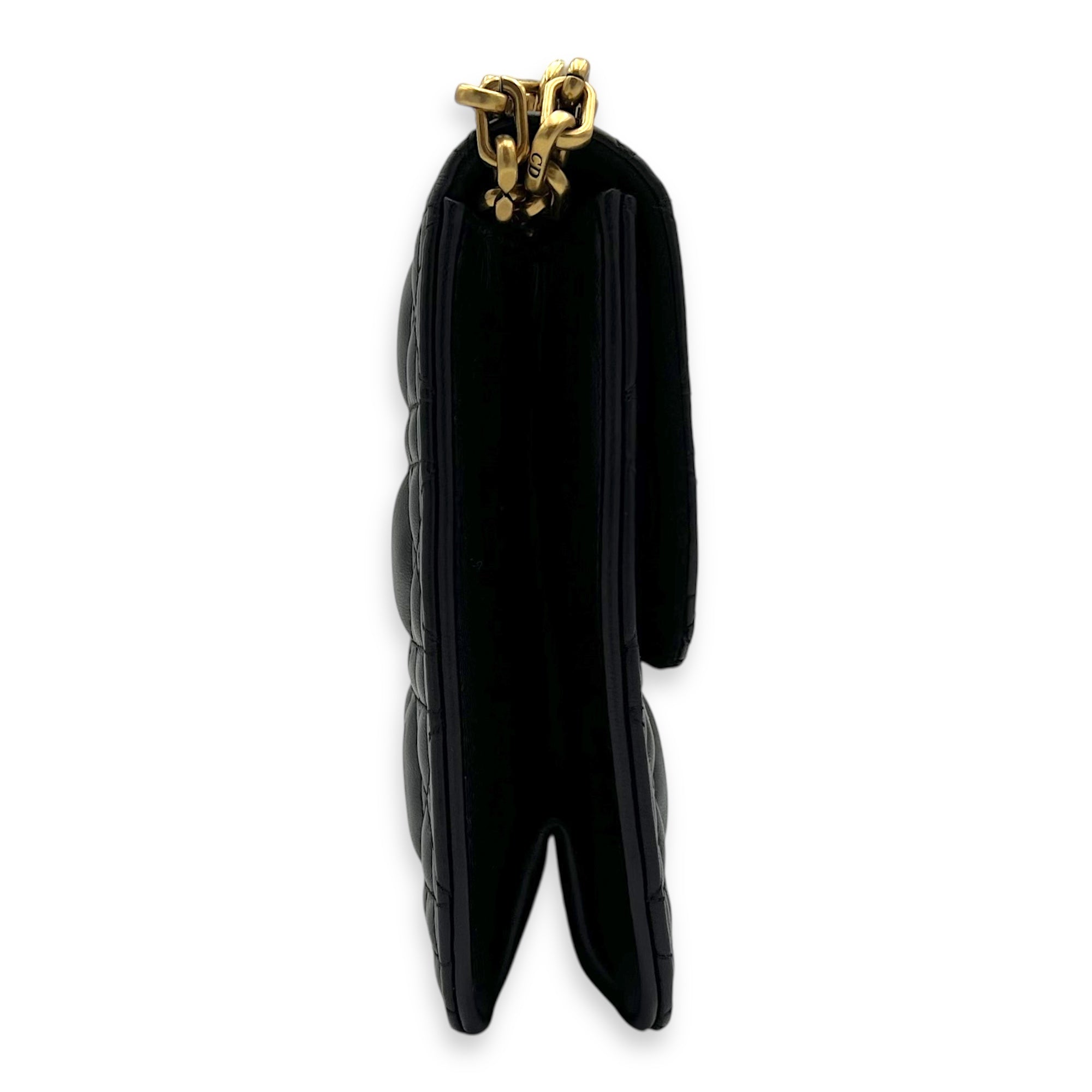 DiorAddict Shoulder Bag Black in Calfskin, Gold hardware - Image 5