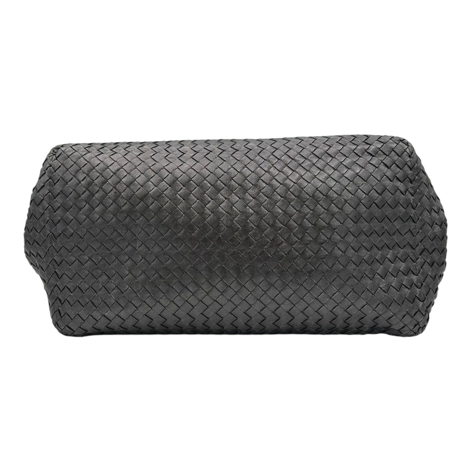 Intrecciato Shoulder Bag Metallic Grey in Calfskin, Gunmetal hardware - Image 6