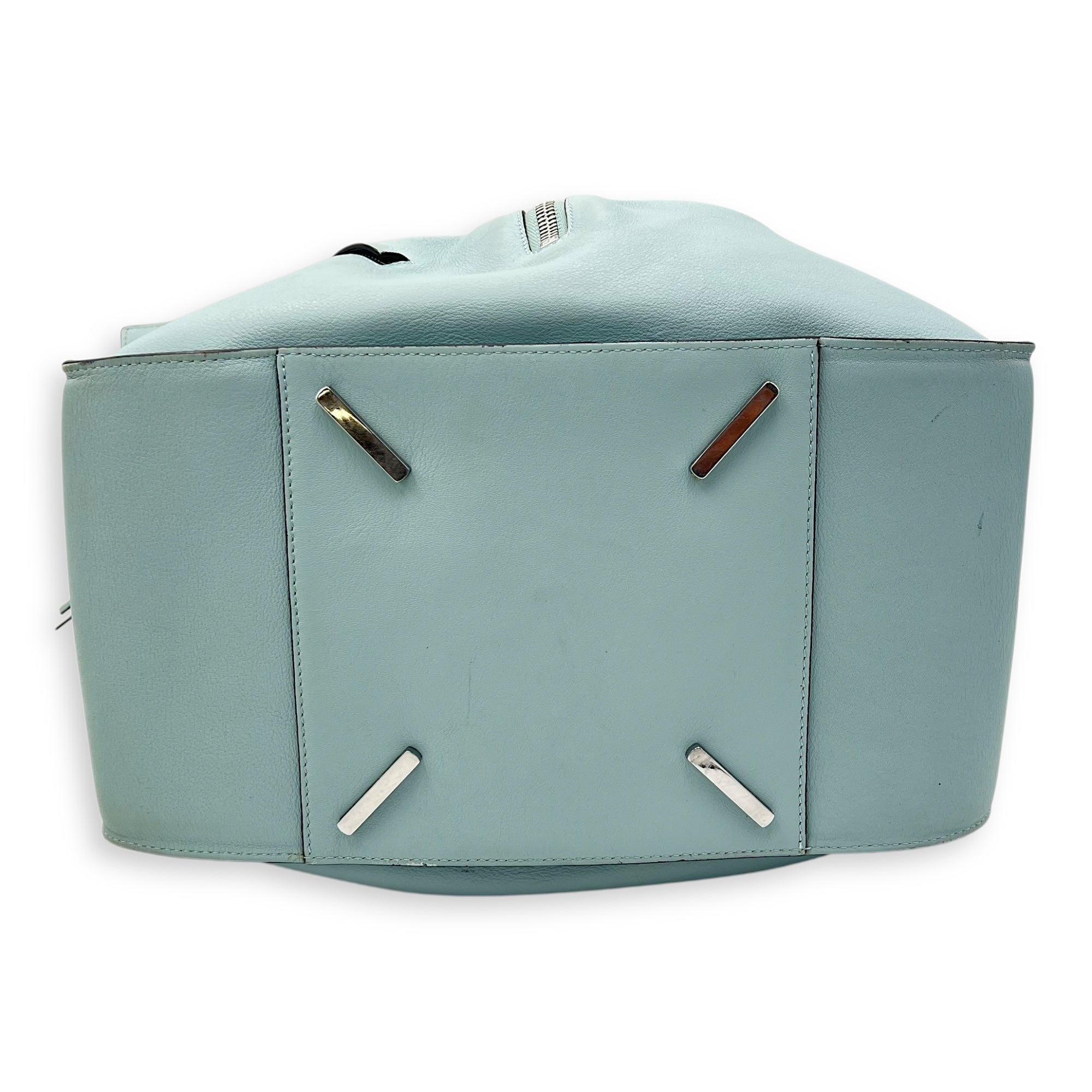 Hammock Medium Blue Top Handle Bag in Calfskin, Silver hardware - Image 6