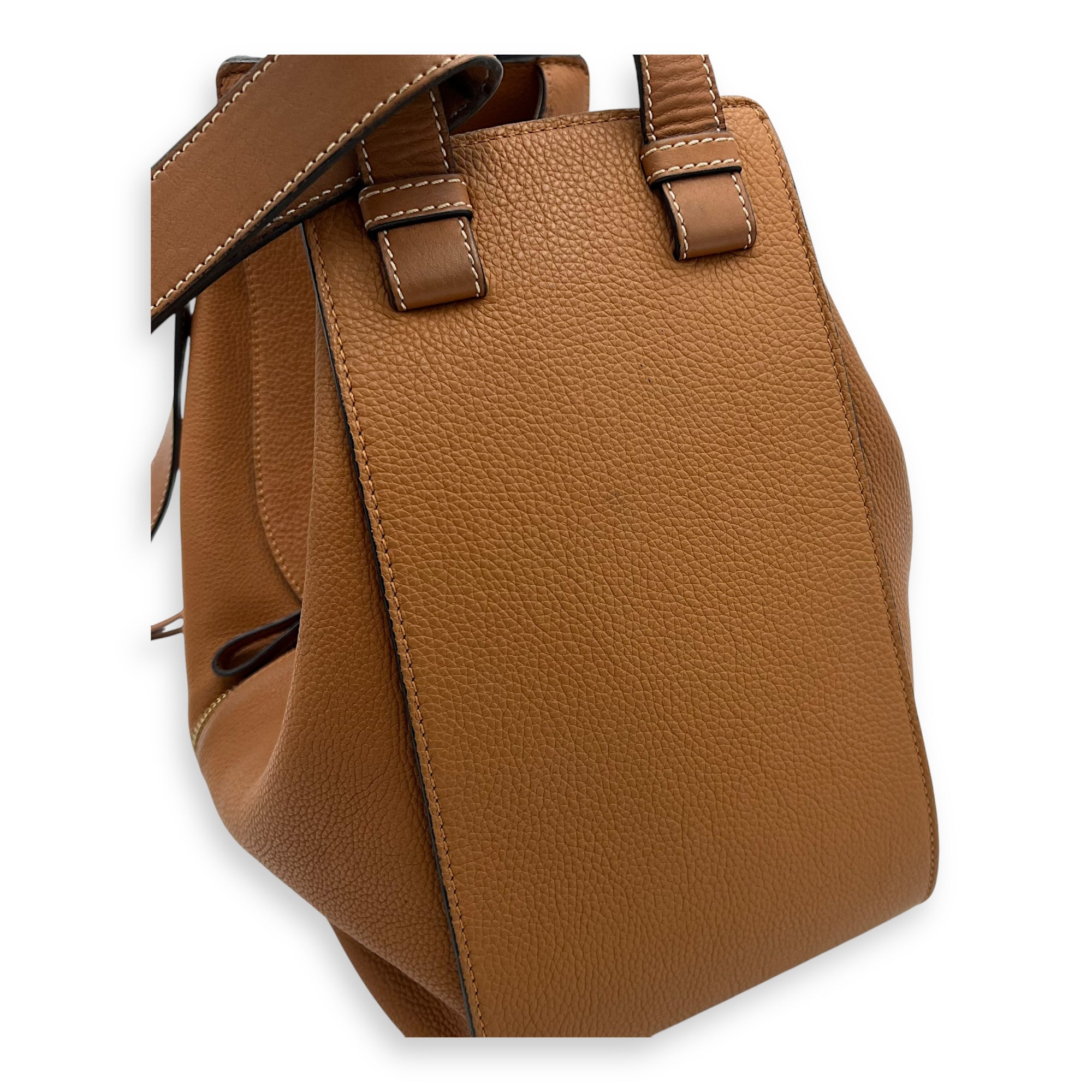 Hammock Medium Brown Shoulder Bag in Calfskin, Gold hardware - Image 14