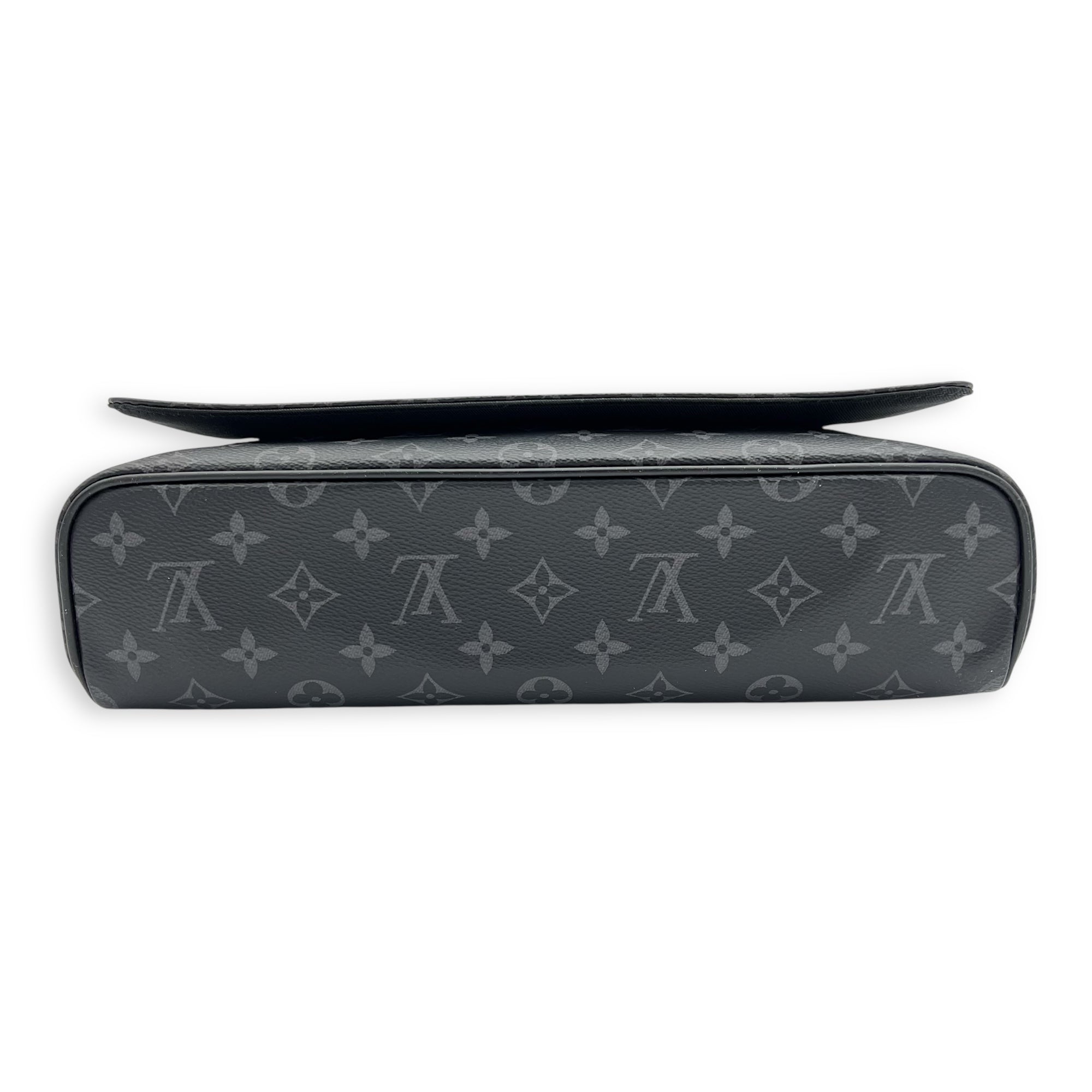 District Messenger MM Black in Monogram Coated Canvas, Silver hardware - Image 6