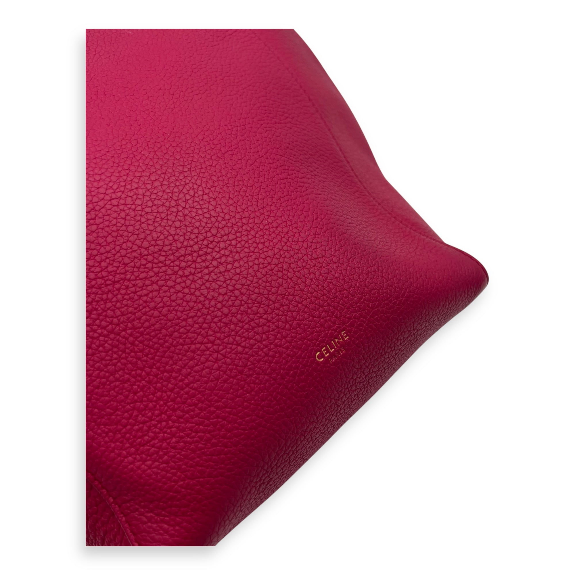 Sangle Small Pink Shoulder Bag in Calfskin, Gold hardware - Image 7