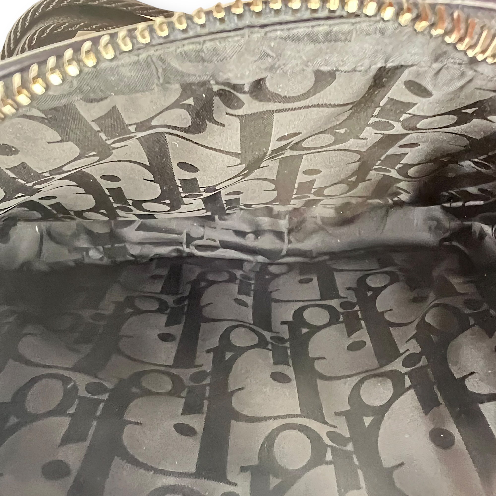 x Descente Double Zip Blue Crossbody Bag in Calfskin, Silver hardware - Image 8