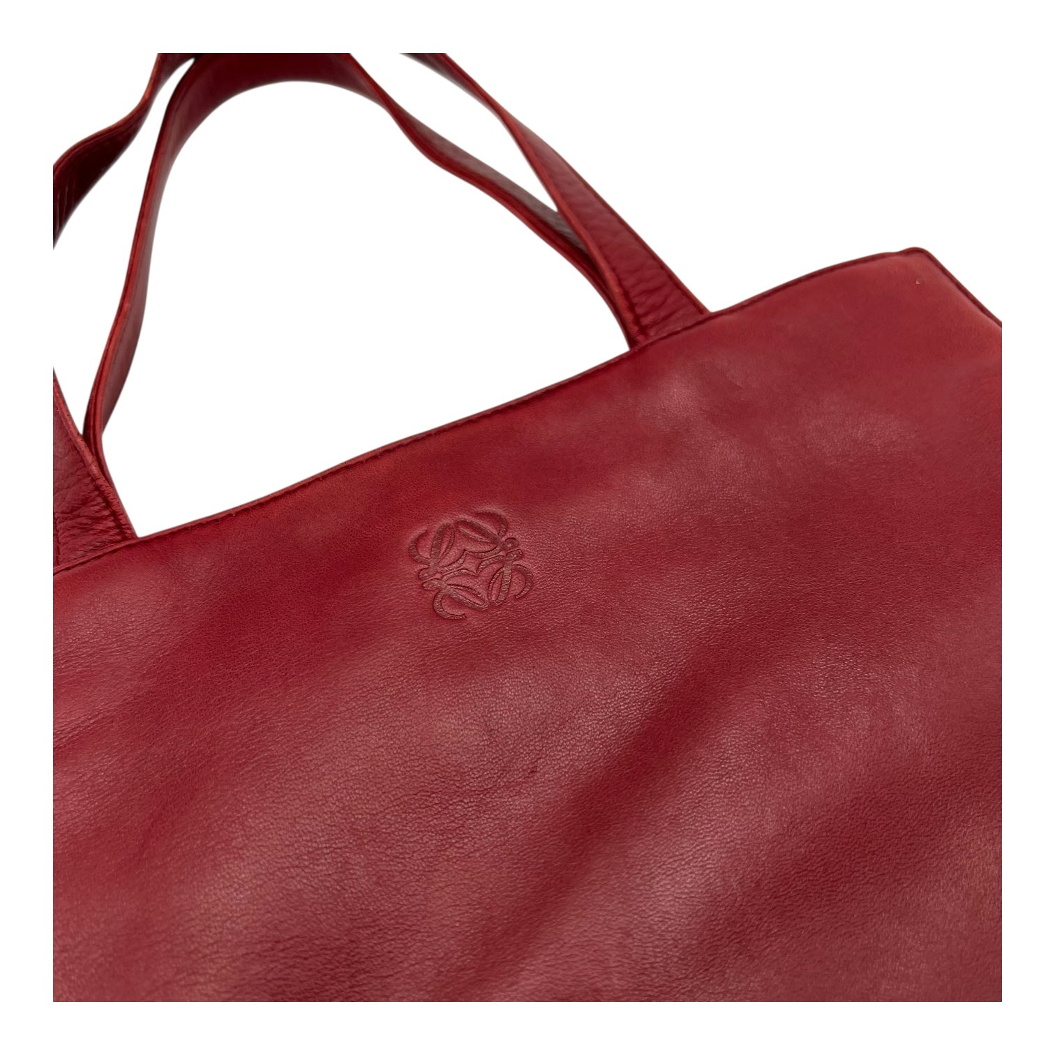 Anagram Tote Bag Red in Lambskin - Image 7