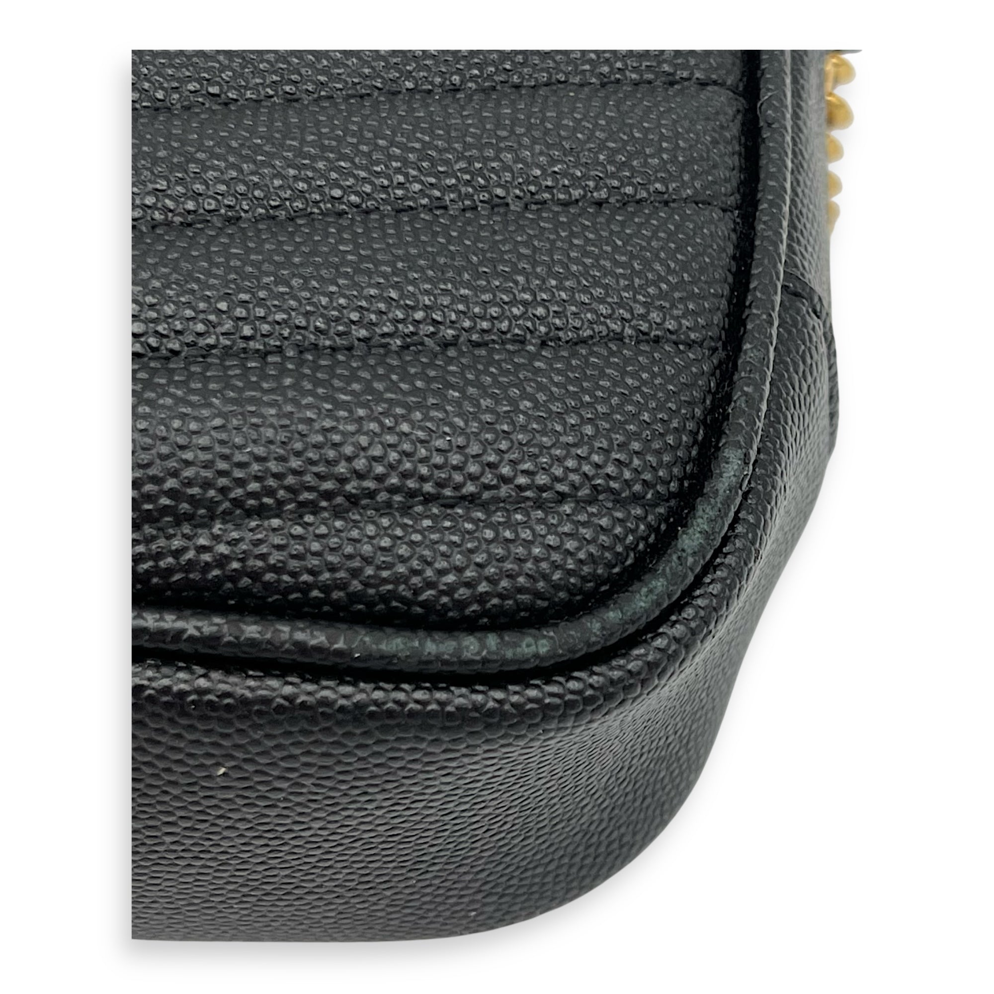 Lou Shoulder Bag Black in Caviar Leather, Gold hardware - Image 9