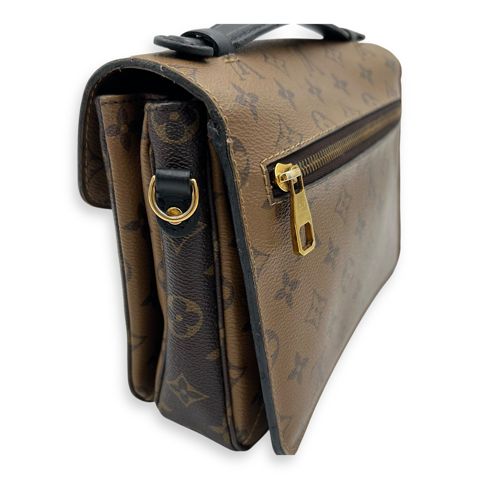 Metis Crossbody Bag Brown in Monogram Coated Canvas, Gold hardware - Image 10