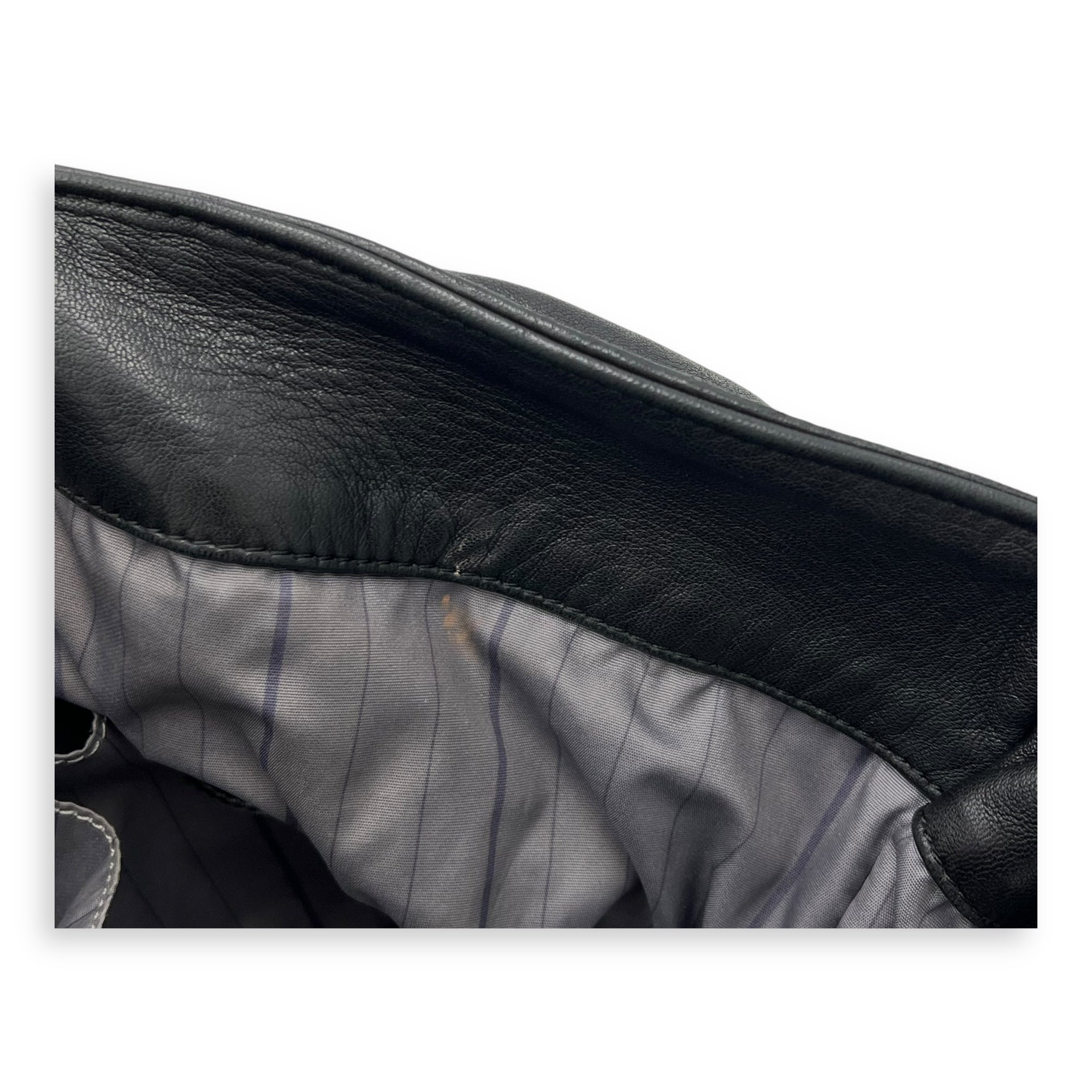 CC Black Shoulder Bag in Lambskin, Silver hardware - Image 12