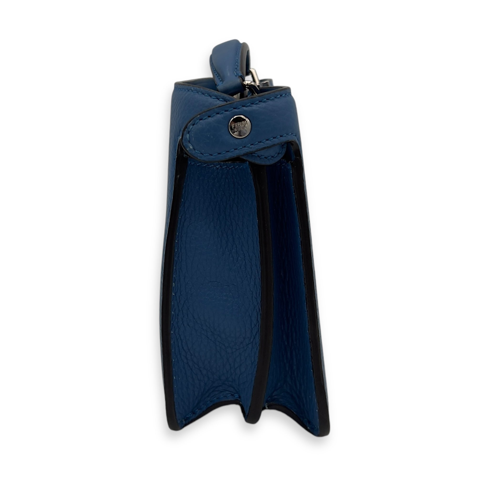 ISeeU Petite Blue Top Handle Bag in Calfskin, Silver hardware - Image 5