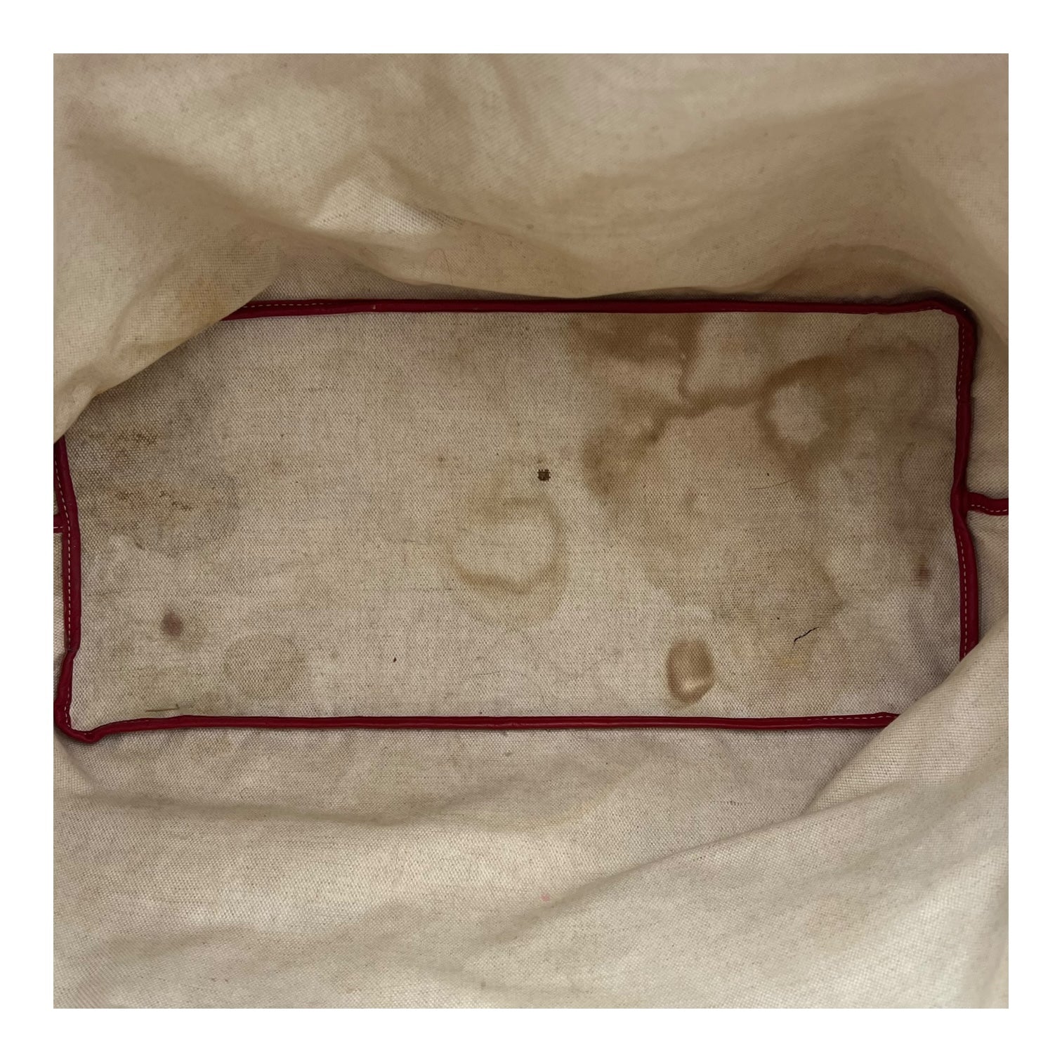 Saint Louis GM Red Tote Bag in Coated Canvas, Silver hardware - Image 8