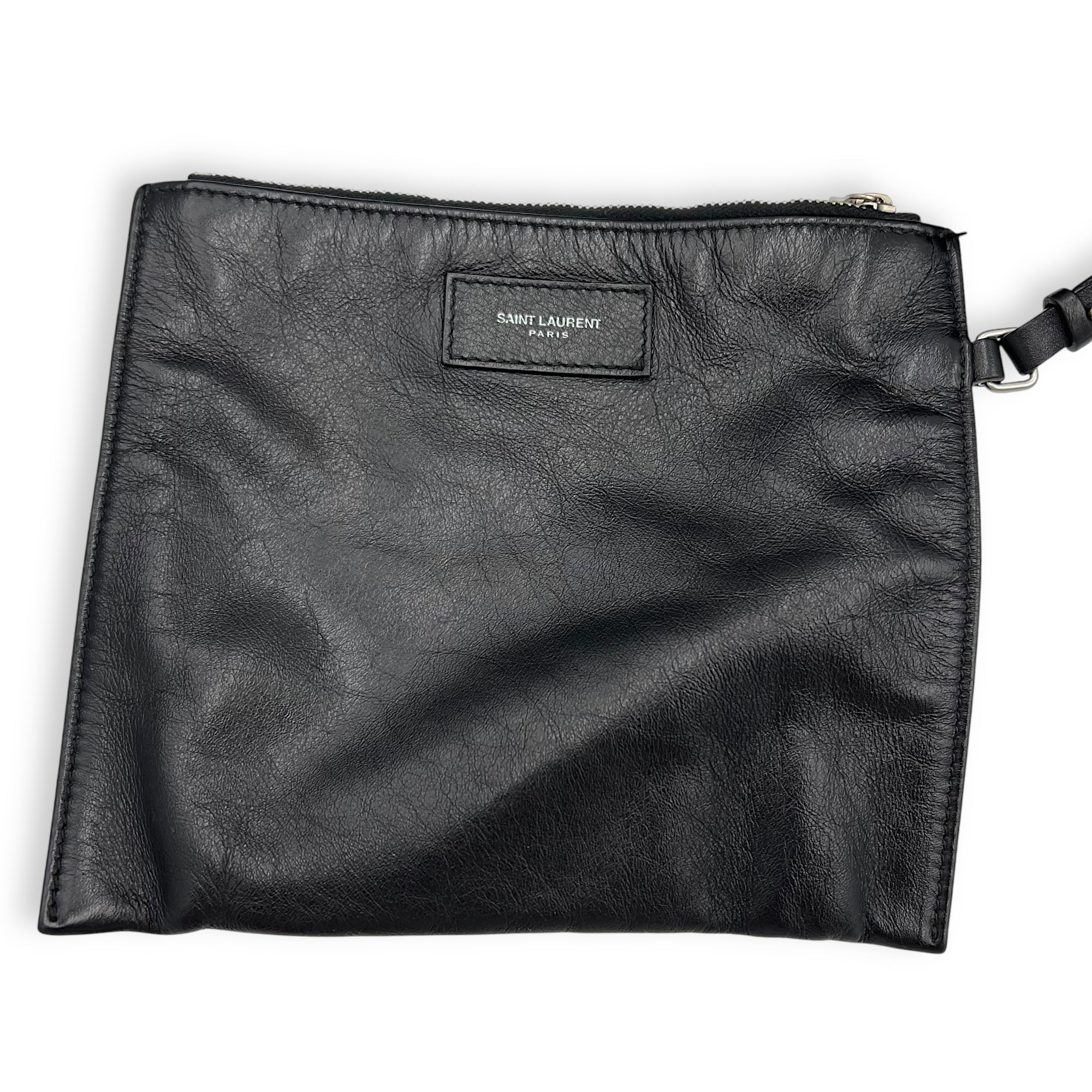 Logo Backpack Black in Calfskin, Silver hardware - Image 15