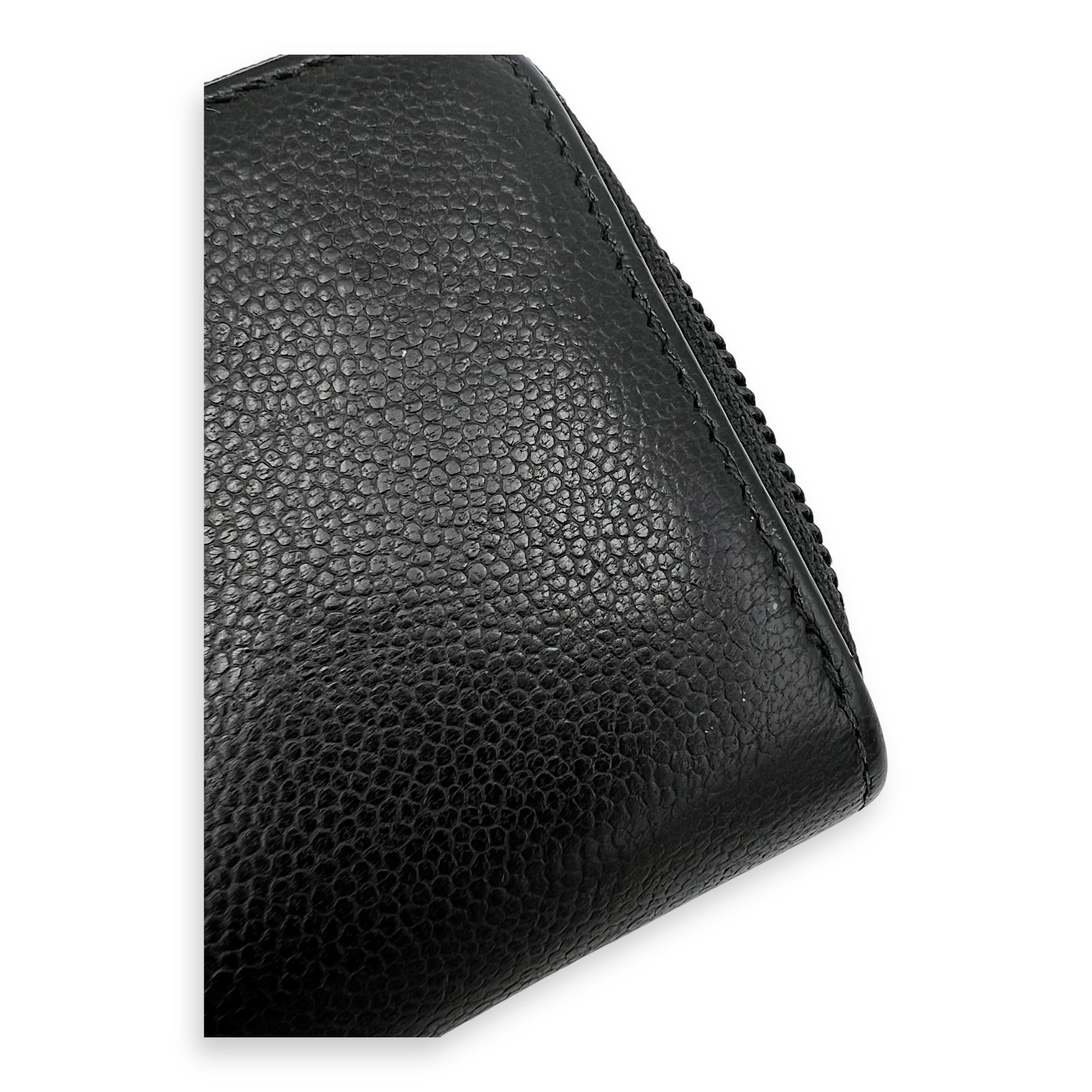 CC Wallet Black in Caviar Leather, Gold hardware - Image 8