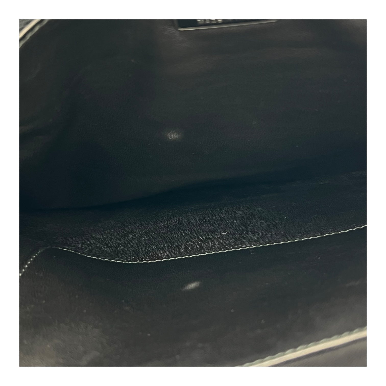 Push Lock Clip Silver Clutch in Python Embossed Calfskin, Silver hardware - Image 8