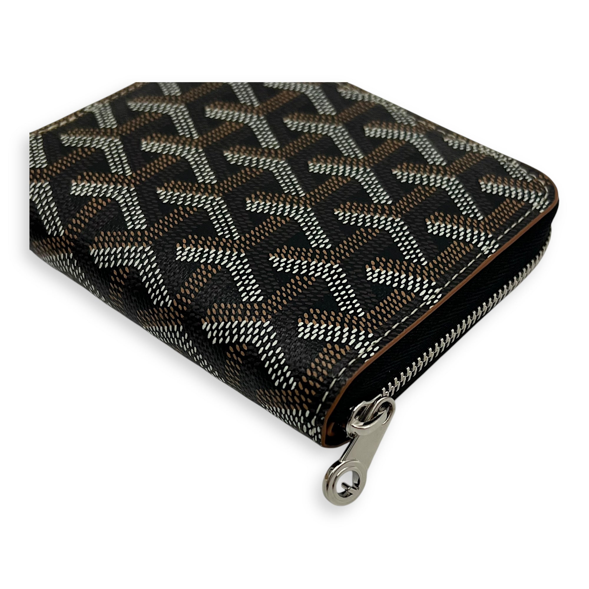 Matignon Wallet Brown in Coated Canvas, Silver hardware - Image 11