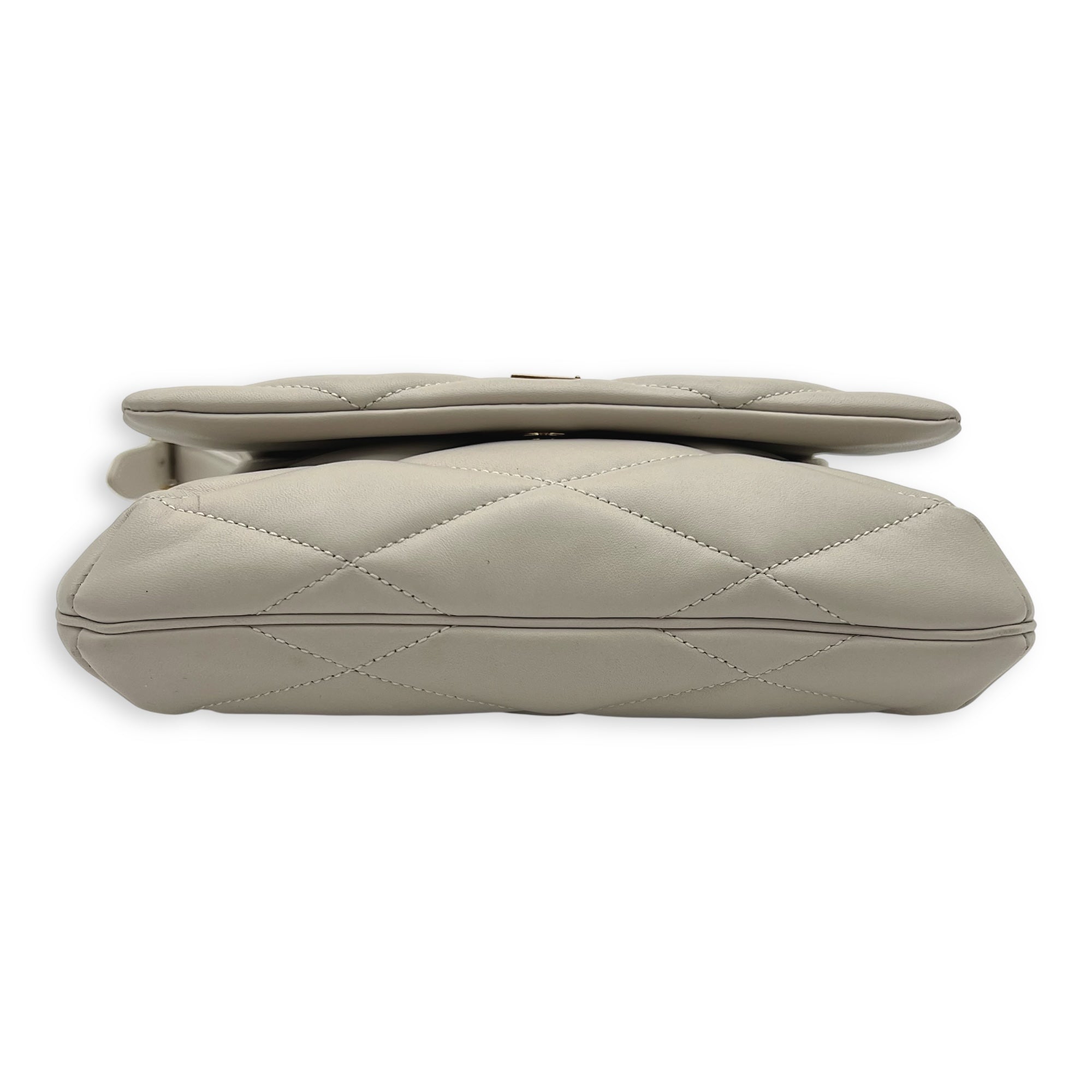 Le 5 A 7 Shoulder Bag White in Calfskin, Gold hardware - Image 6