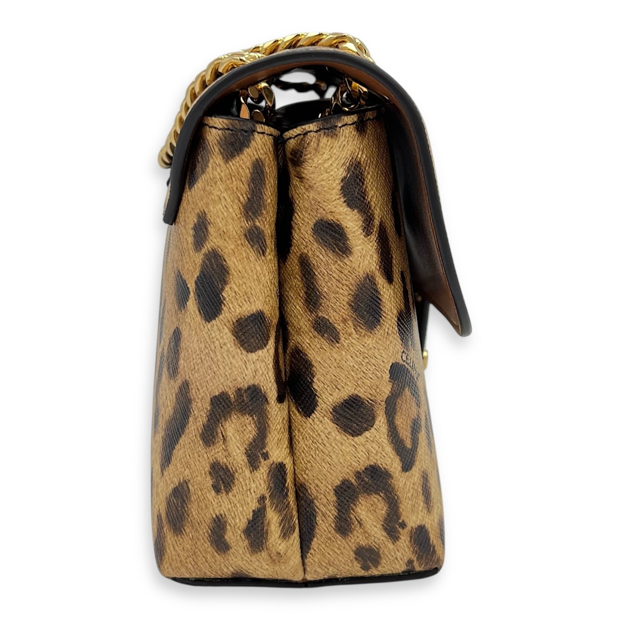 Triomphe Shoulder Bag Brown in Calfskin, Gold hardware - Image 4