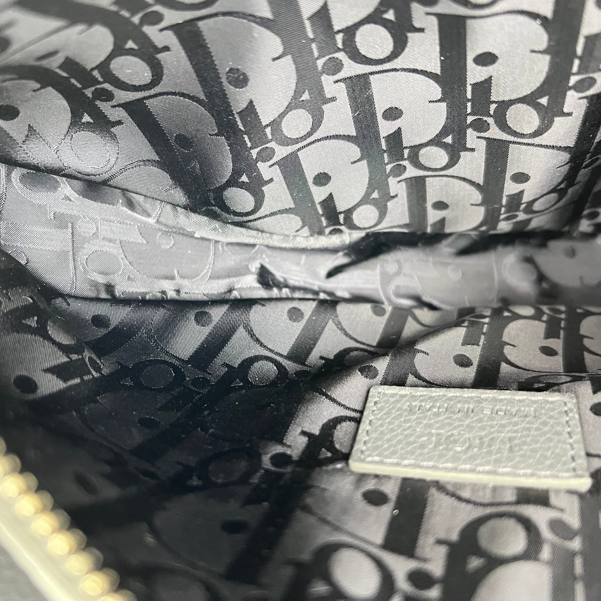 Saddle Crossbody Bag Black in Calfskin, Silver hardware - Image 15